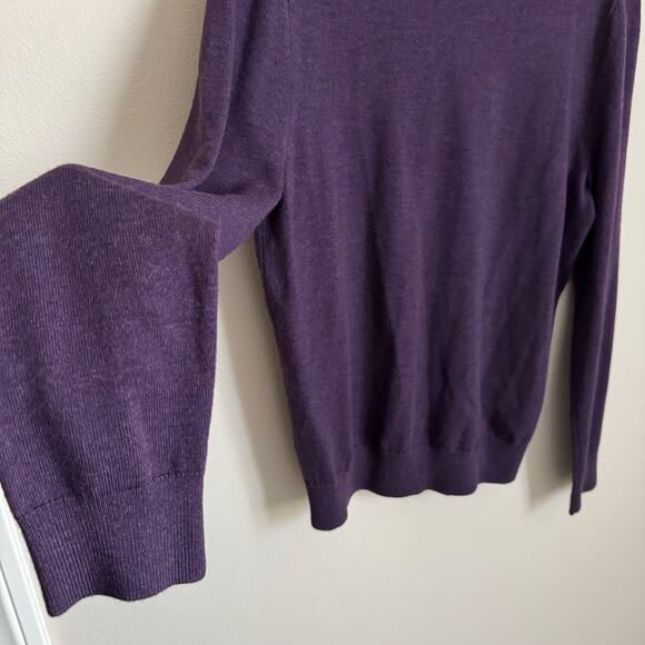 Banana Republic Mens Ultra Fine Merino Wool Argyle Sweater Size Medium Shirt Top - Picture 9 of 10